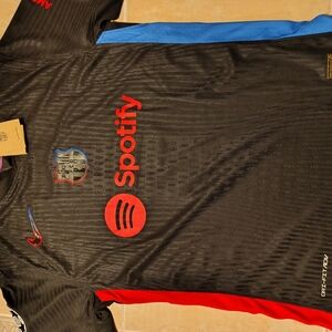 Black and Red Spotify Soccer Jersey